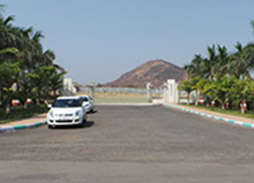 image of  d y patil parking entrance